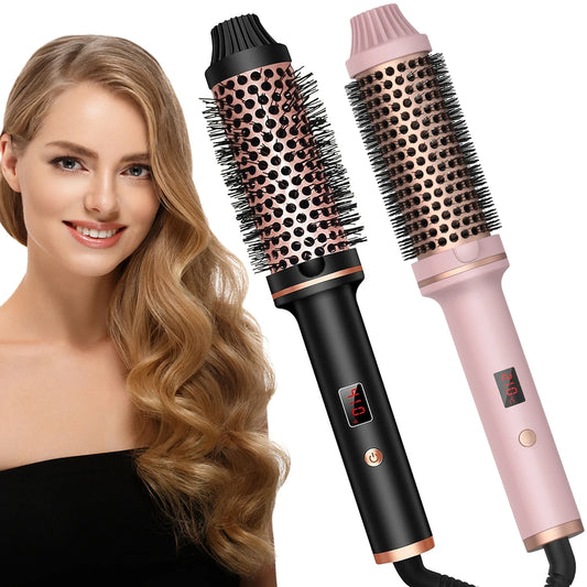 Valentine's Day Gift Hair Curler Straightener Electric Hair Brushes Hot Comb Professional Curling Iron Heated Anti-Scald Thermal Brush
